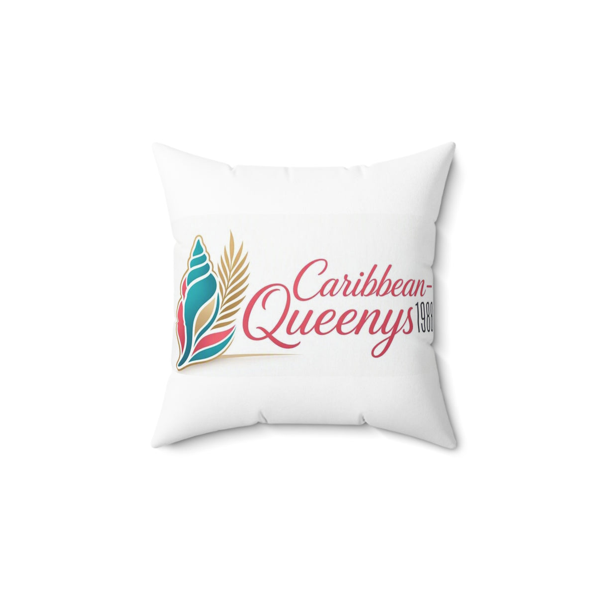 Caribbean Queenys Decorative Pillow — Tropical Shell Logo Accent Pillow (Since 1988)