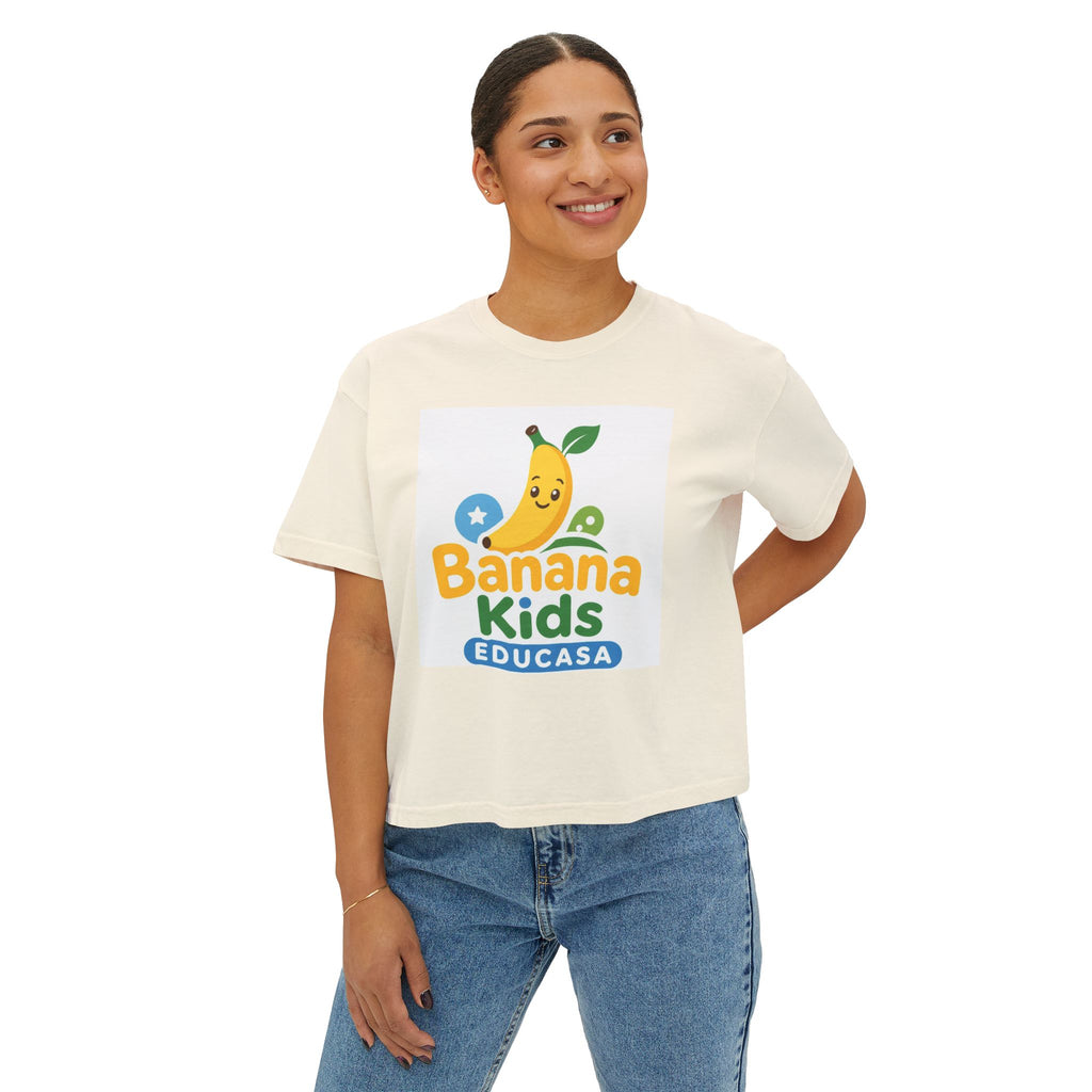 Banana Kids Educasa Logo Tee — Women's Boxy T-Shirt