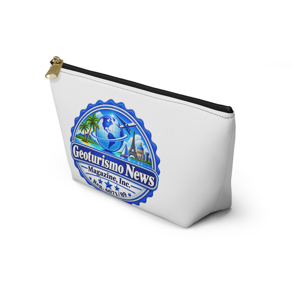 Geoturismo News Logo Accessory Pouch — Travel Magazine Cosmetic Bag