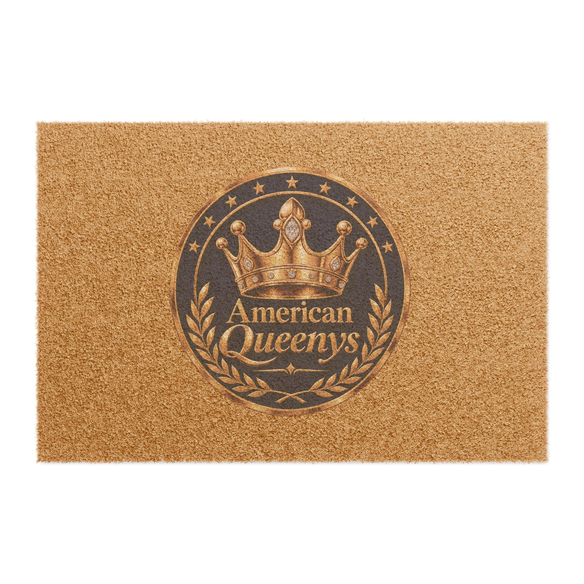 American Queenys Doormat — Regal Crown Welcome Mat for Porch & Entryway