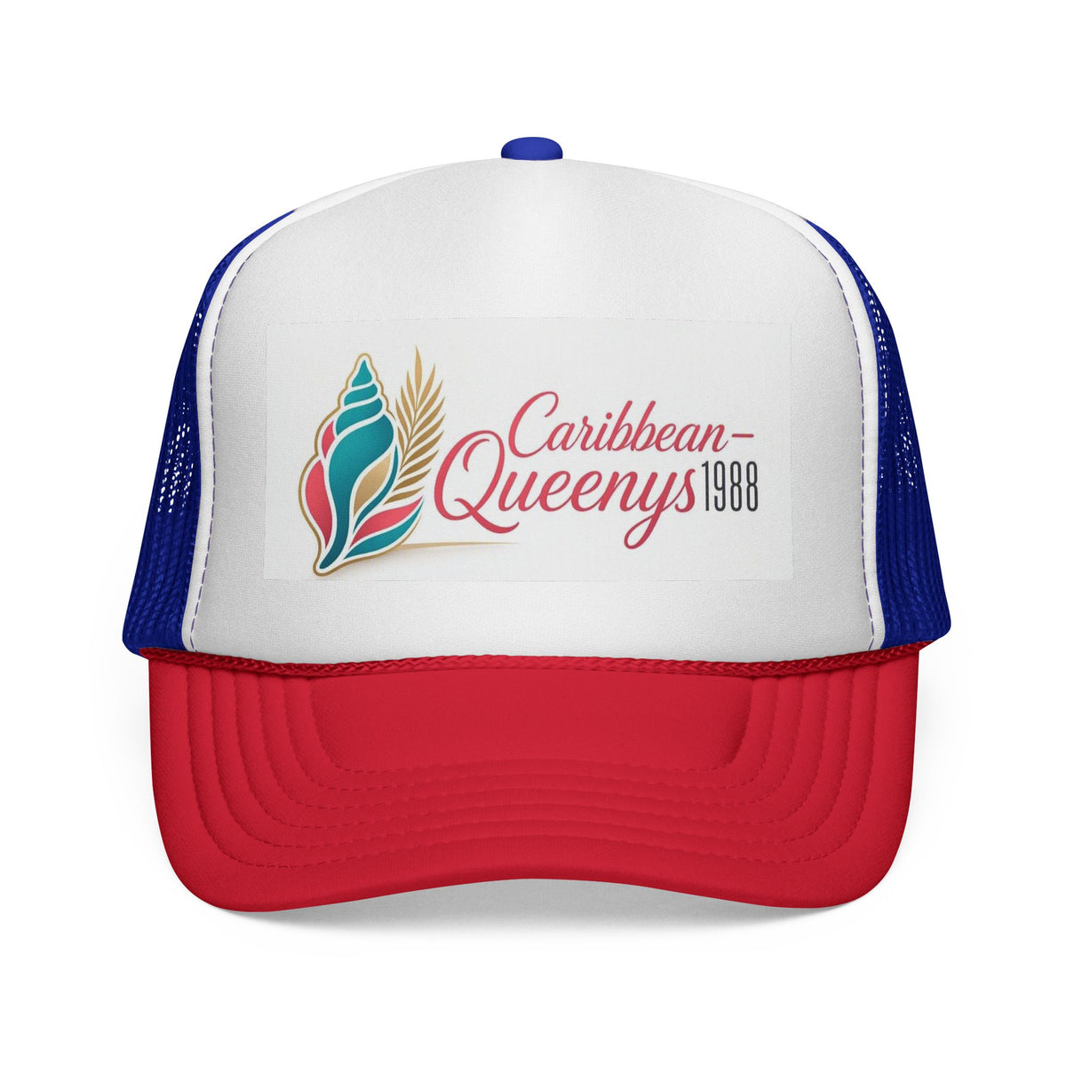 Caribbean Queenys Trucker Cap — Retro Seashell Logo Hat