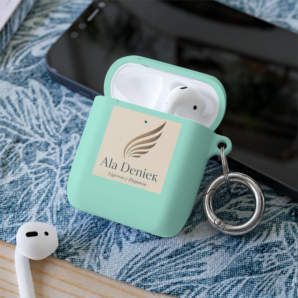 Ala Deniek Logo AirPods Case Cover — Slim Protective Case with Keyring
