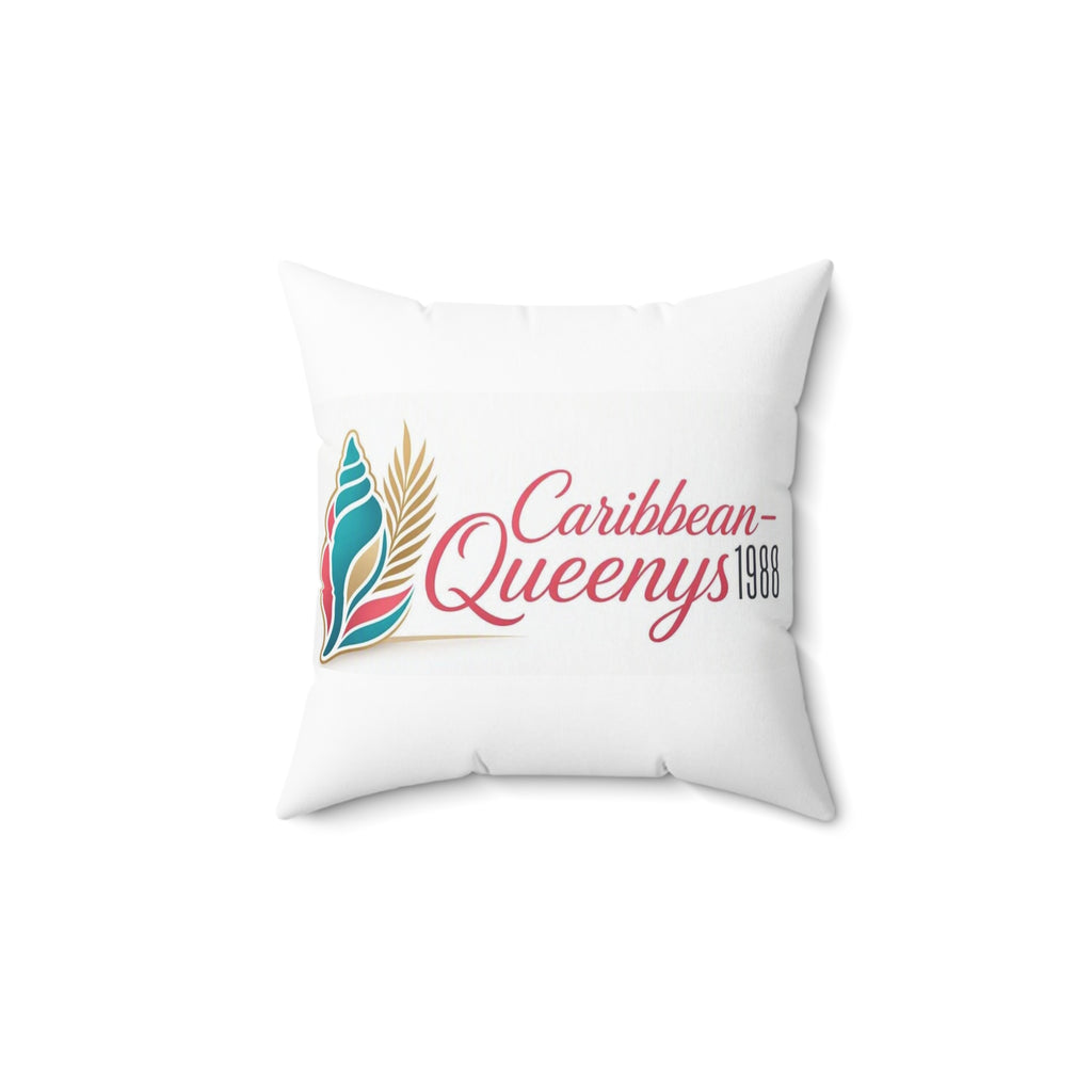 Caribbean Queenys Decorative Pillow — Tropical Shell Logo Accent Pillow (Since 1988)