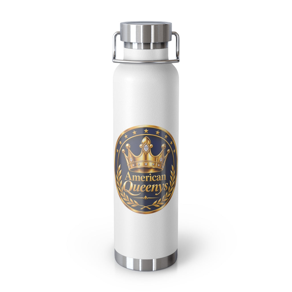 22oz Insulated Bottle — American Queenys Gold Crest