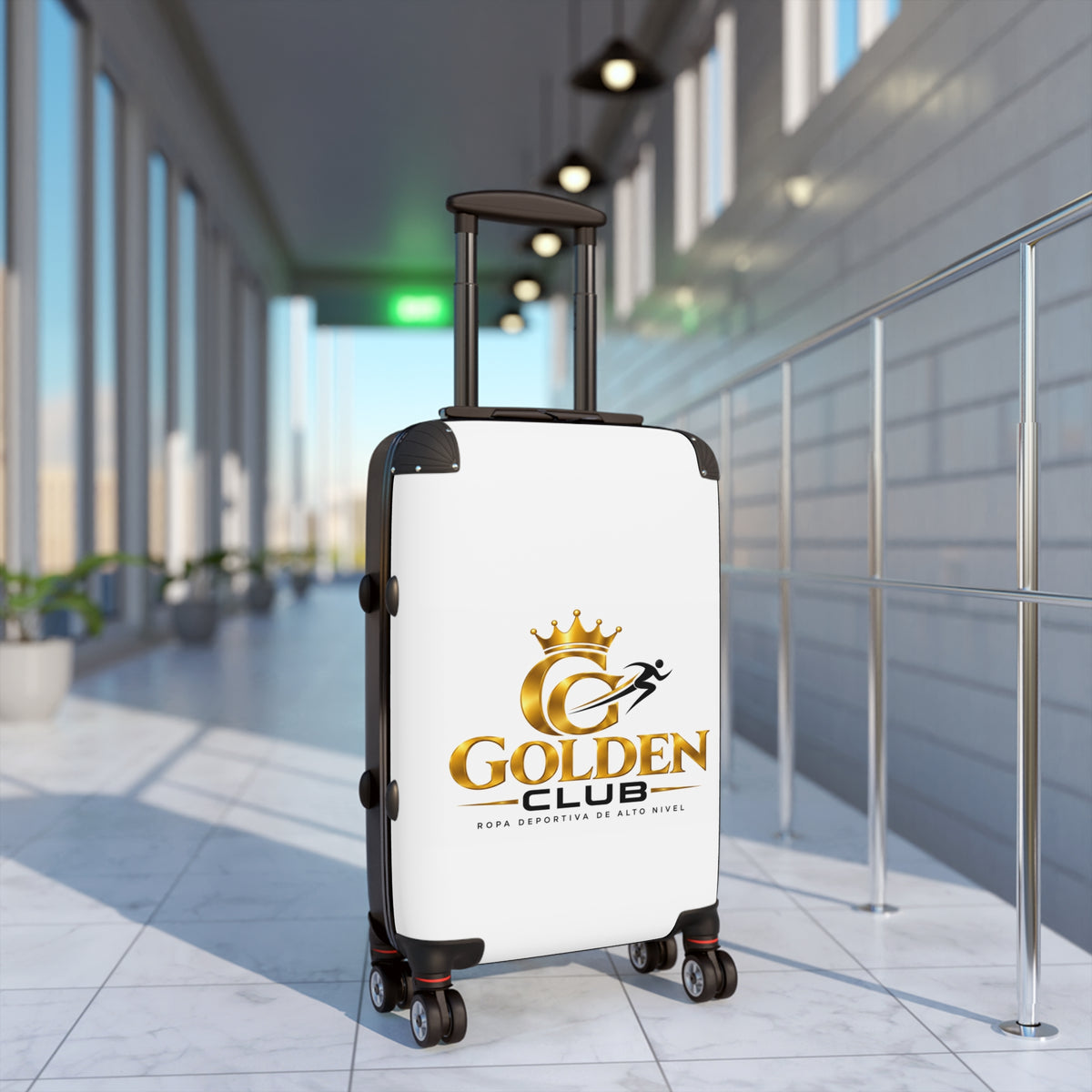 Golden Club Logo Rolling Suitcase