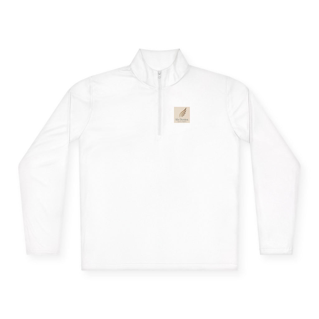 Quarter-Zip Pullover — Vintage 'Ala Denier' Winged Patch Chest & Back