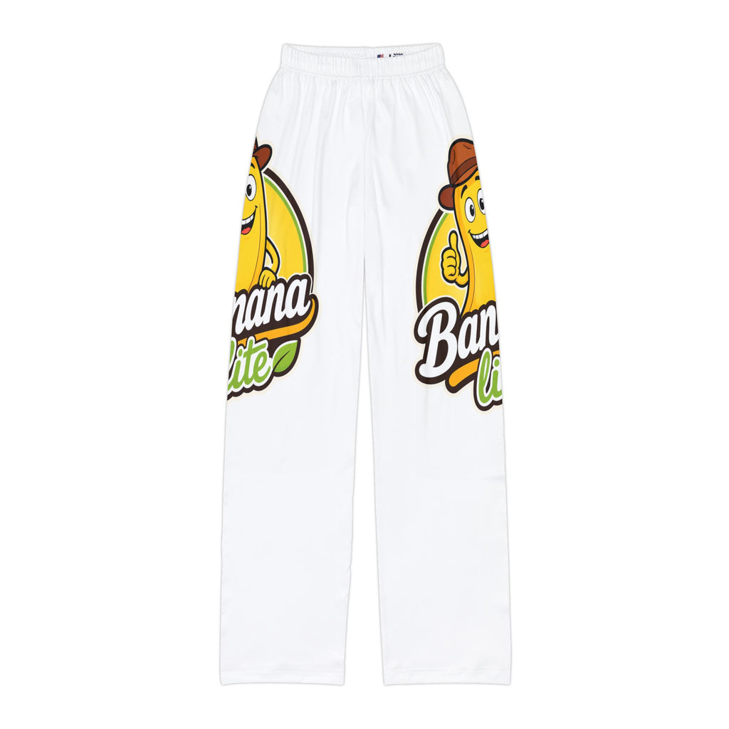 Kids Lounge Pants — "Banana Unite" Cartoon Banana Graphic Lounge Pants for Children