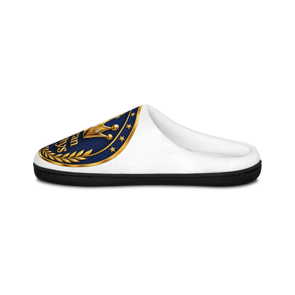 Women's Indoor Slippers — 'American Queens' Crown Emblem Cozy House Shoes