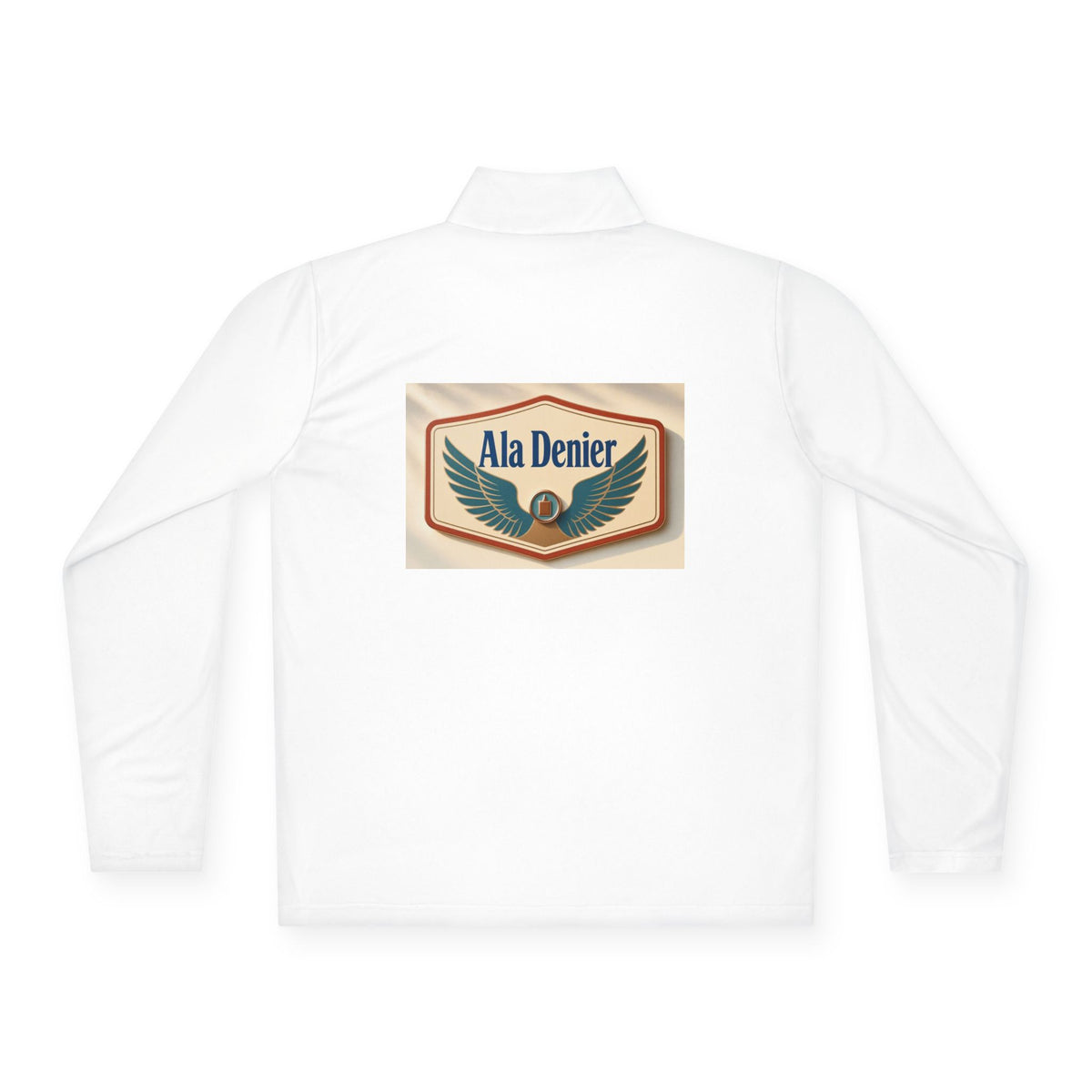 Quarter-Zip Pullover — Vintage 'Ala Denier' Winged Patch Chest & Back