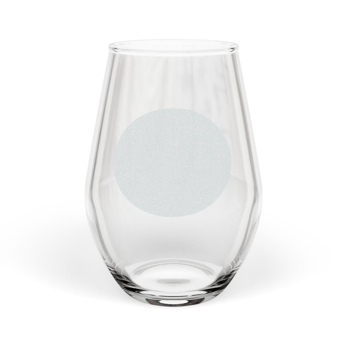 Stemless Wine Glass — Engraved Sparkle Dot Design, 11.5 oz