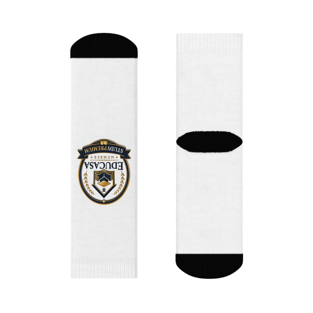 EduCasa Crest Crew Socks — School Logo Athletic Socks