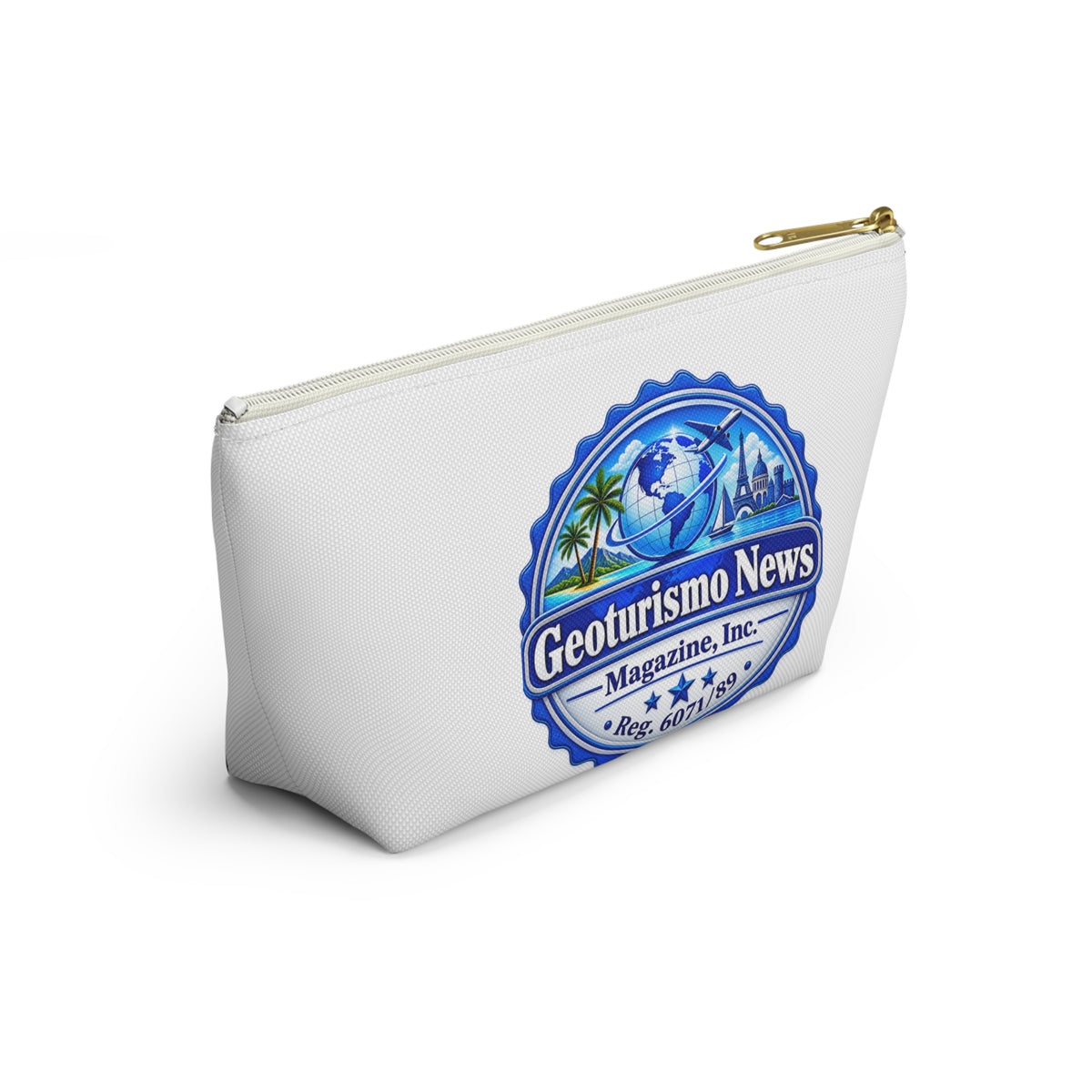 Geoturismo News Logo Accessory Pouch — Travel Magazine Cosmetic Bag