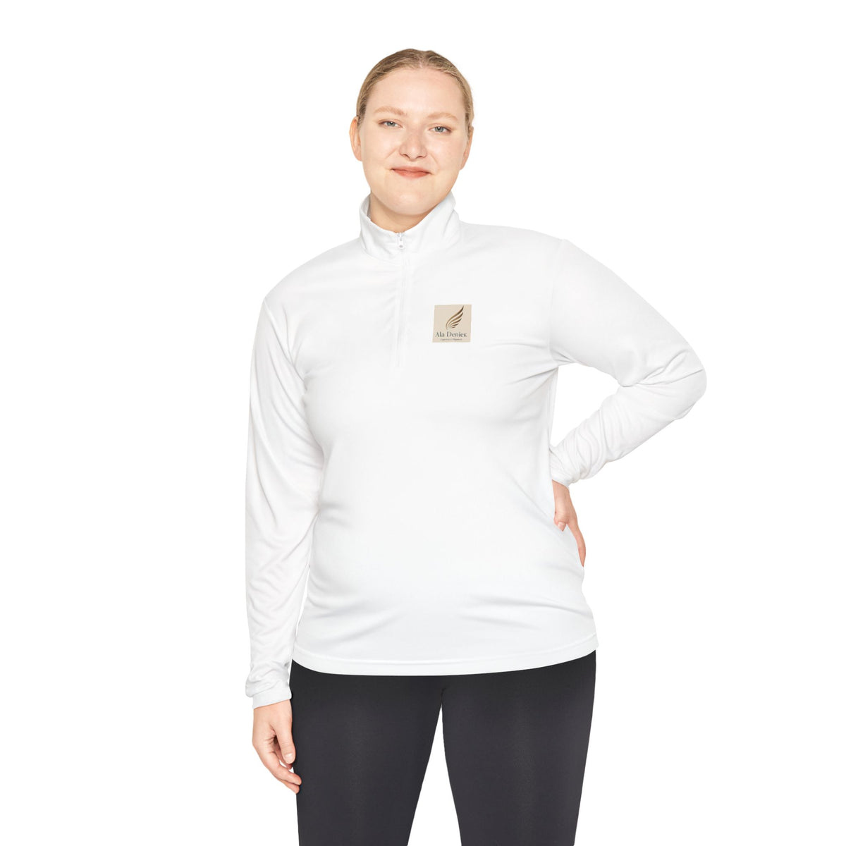 Quarter-Zip Pullover — Vintage 'Ala Denier' Winged Patch Chest & Back