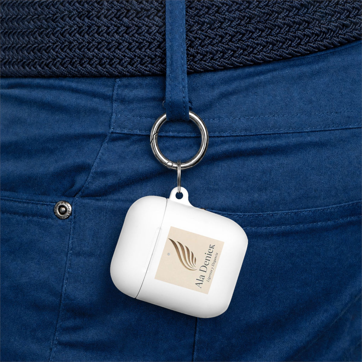 Ala Deniek Logo AirPods Case Cover — Slim Protective Case with Keyring