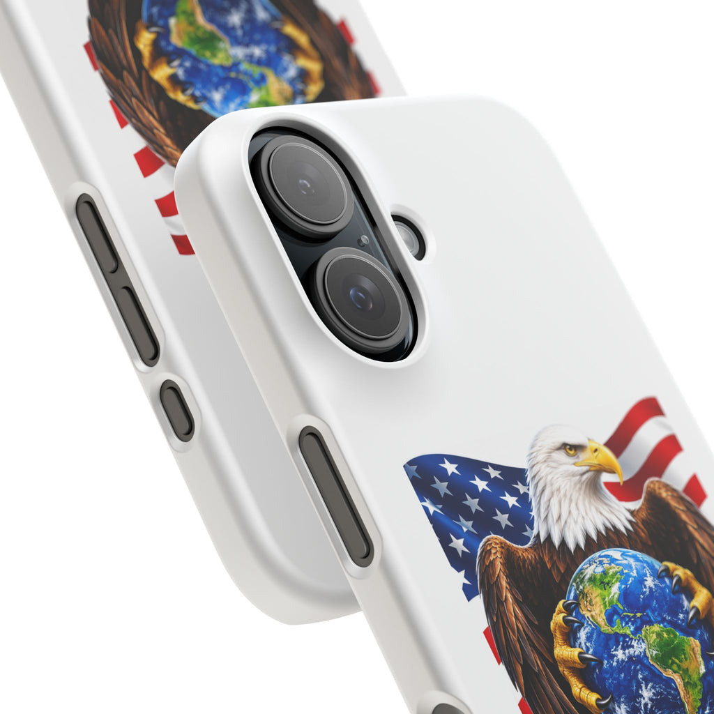 Patriotic Eagle Globe Phone Case – "Rodeco Made in USA"