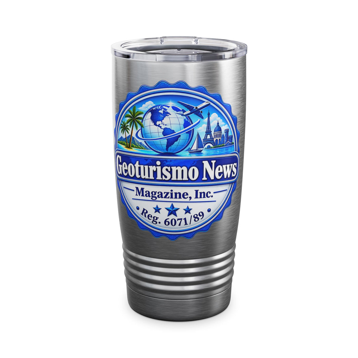 Geoturismo News 20oz Travel Tumbler — Insulated Ringneck Stainless Cup