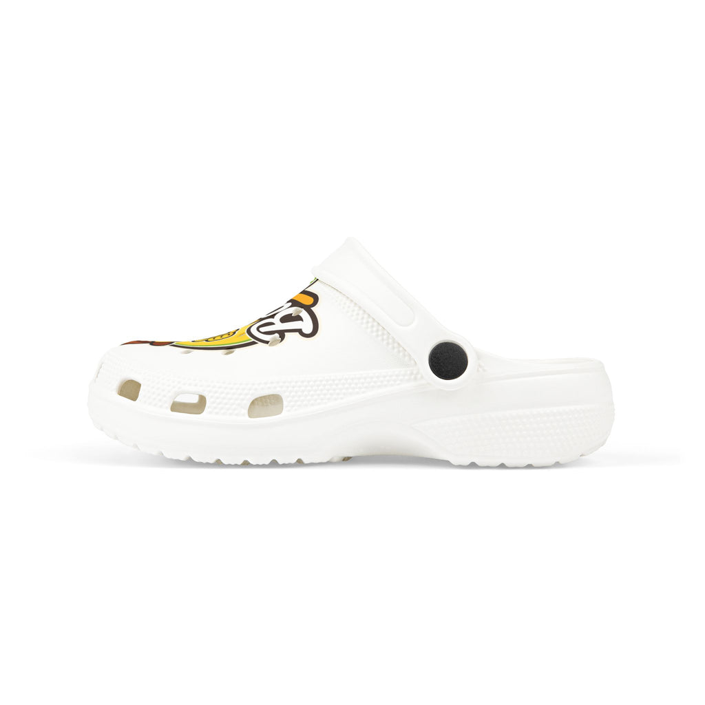 Kids Banana Cartoon Foam Clogs — Cute Yellow Banana Graphic Slip-On Shoes