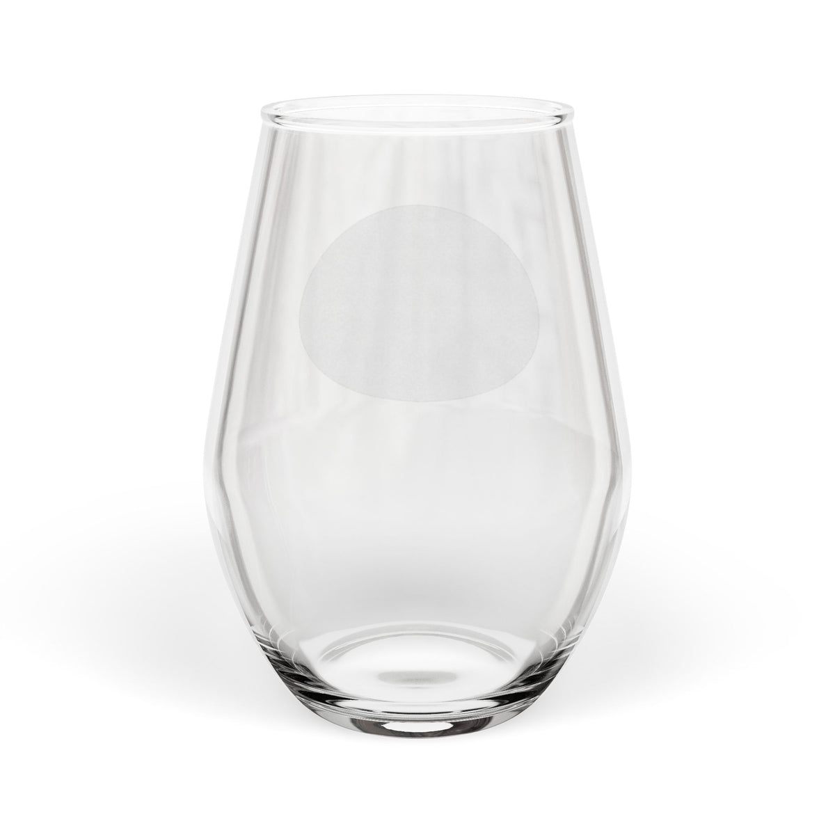 Stemless Wine Glass — Engraved Sparkle Dot Design, 11.5 oz