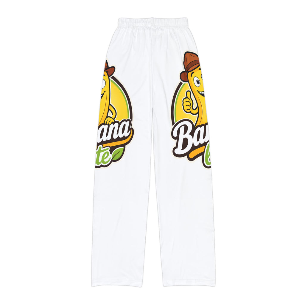 Kids Lounge Pants — "Banana Unite" Cartoon Banana Graphic Lounge Pants for Children
