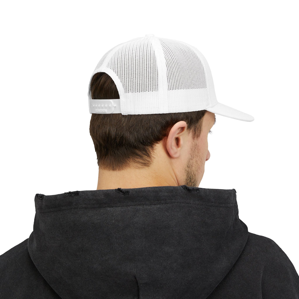 American Queens Snapback Trucker Cap — Crown Emblem Patriotic Mesh Hat