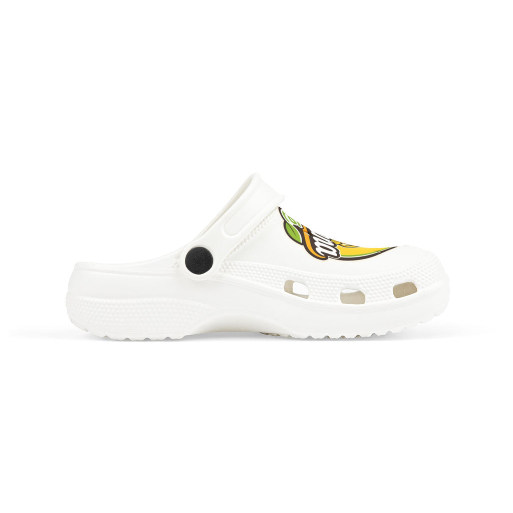 Kids Banana Cartoon Foam Clogs — Cute Yellow Banana Graphic Slip-On Shoes