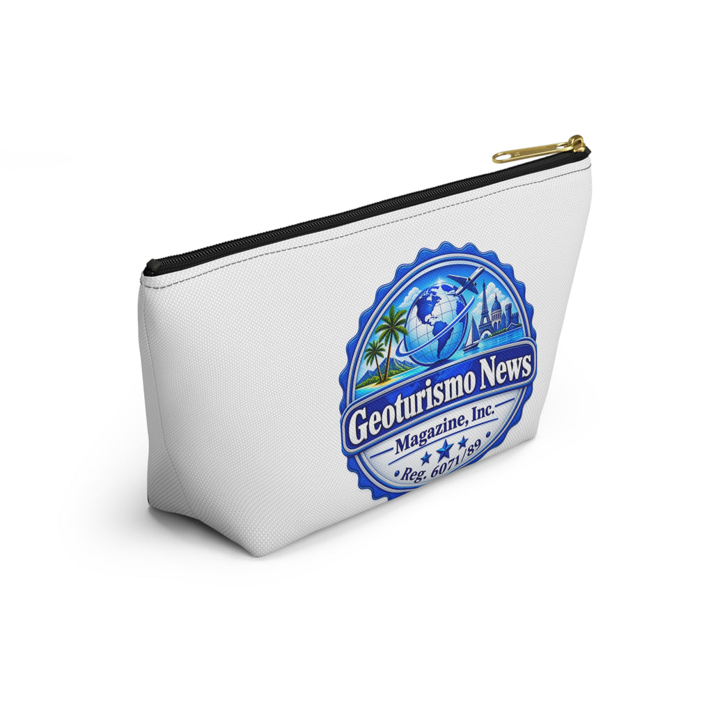 Geoturismo News Logo Accessory Pouch — Travel Magazine Cosmetic Bag
