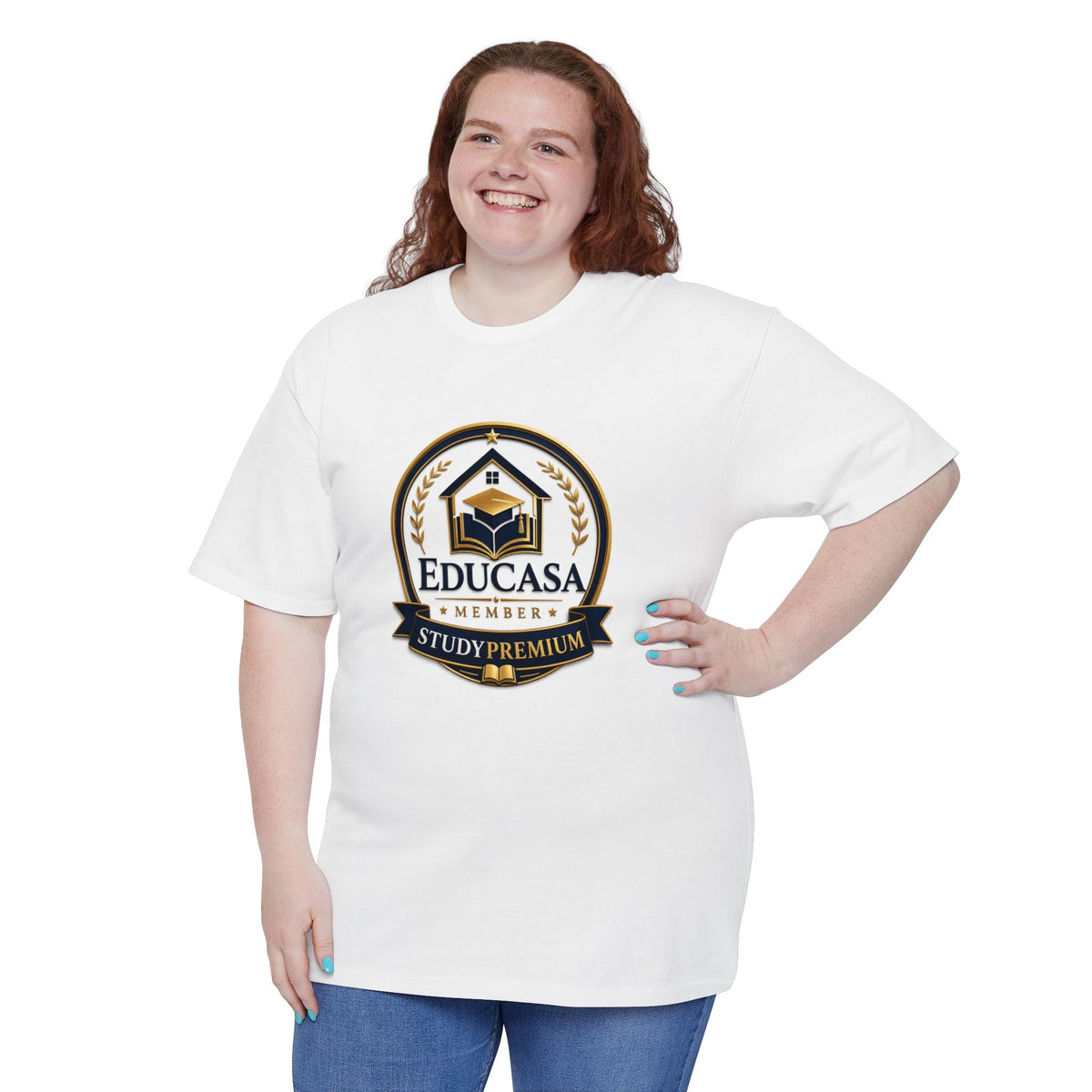 Educasa Study Premium Logo T-Shirt — Universal Ecological Geotourism Back Print