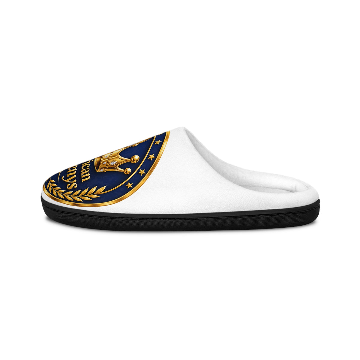 Women's Indoor Slippers — 'American Queens' Crown Emblem Cozy House Shoes