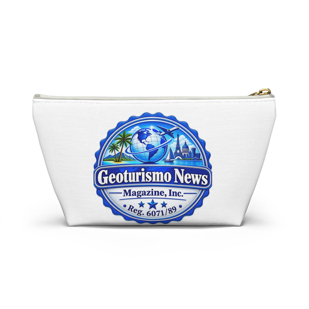 Geoturismo News Logo Accessory Pouch — Travel Magazine Cosmetic Bag